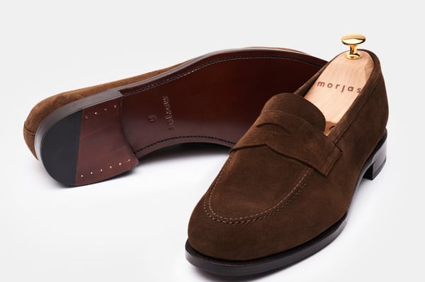 The Penny Loafer - Medium Brown Suede - Unlined