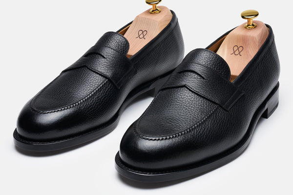 The Penny Loafer - Black Grain