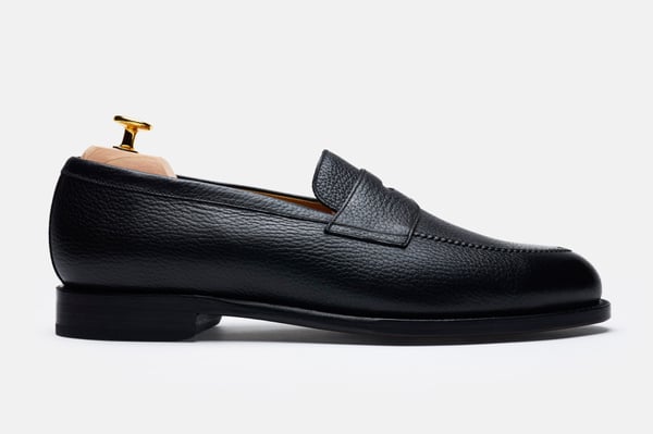 The Penny Loafer - Black Grain
