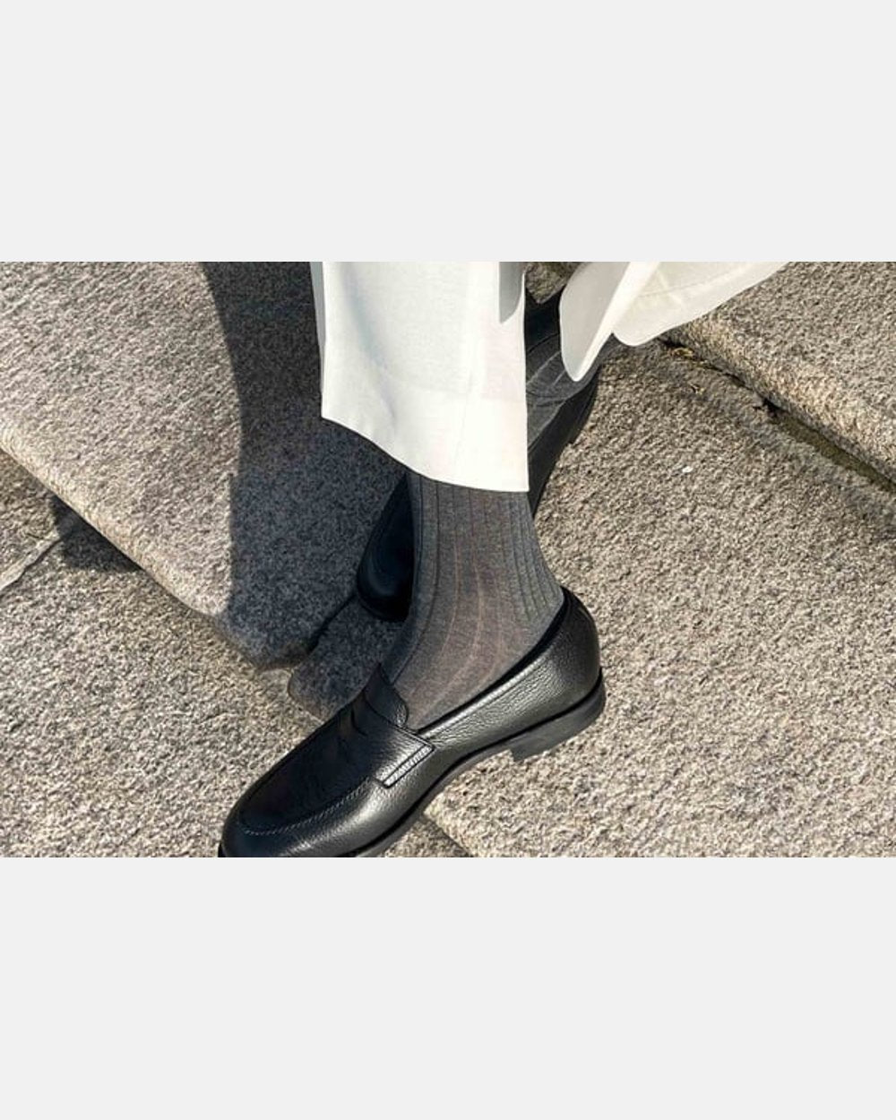The Penny Loafer - Black Grain