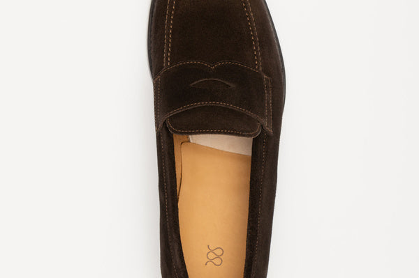 The Penny Loafer - Brown Suede