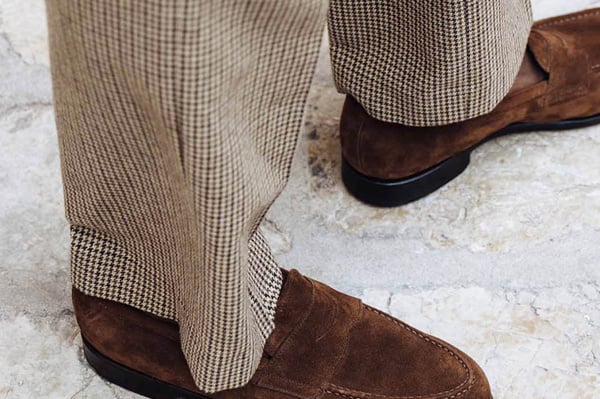 The Penny Loafer - Medium Brown Suede