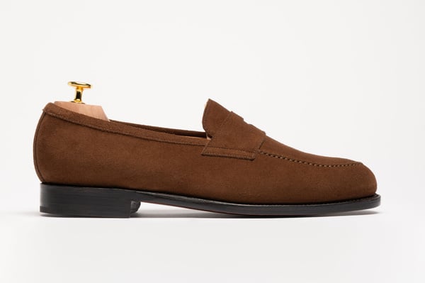 The Penny Loafer - Medium Brown Suede