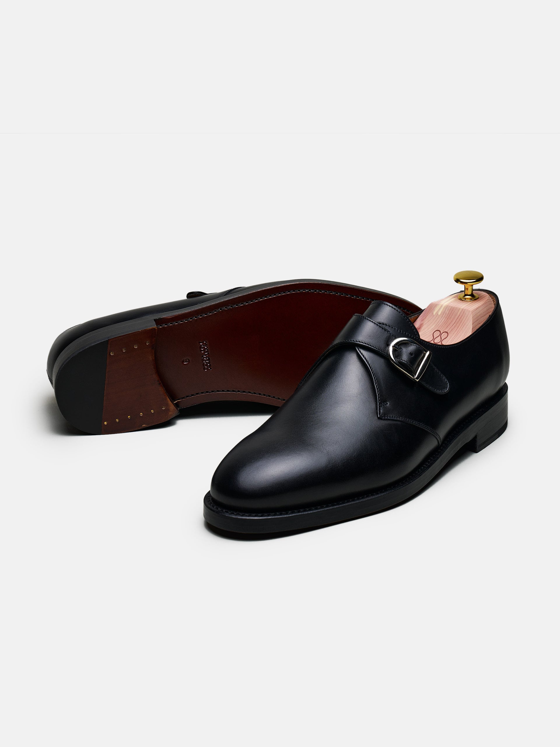 The Single Monkstrap - Black Calf