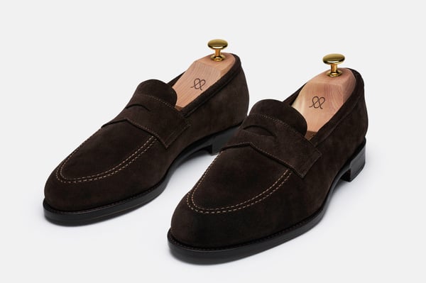 The Penny Loafer - Brown Suede - Unlined