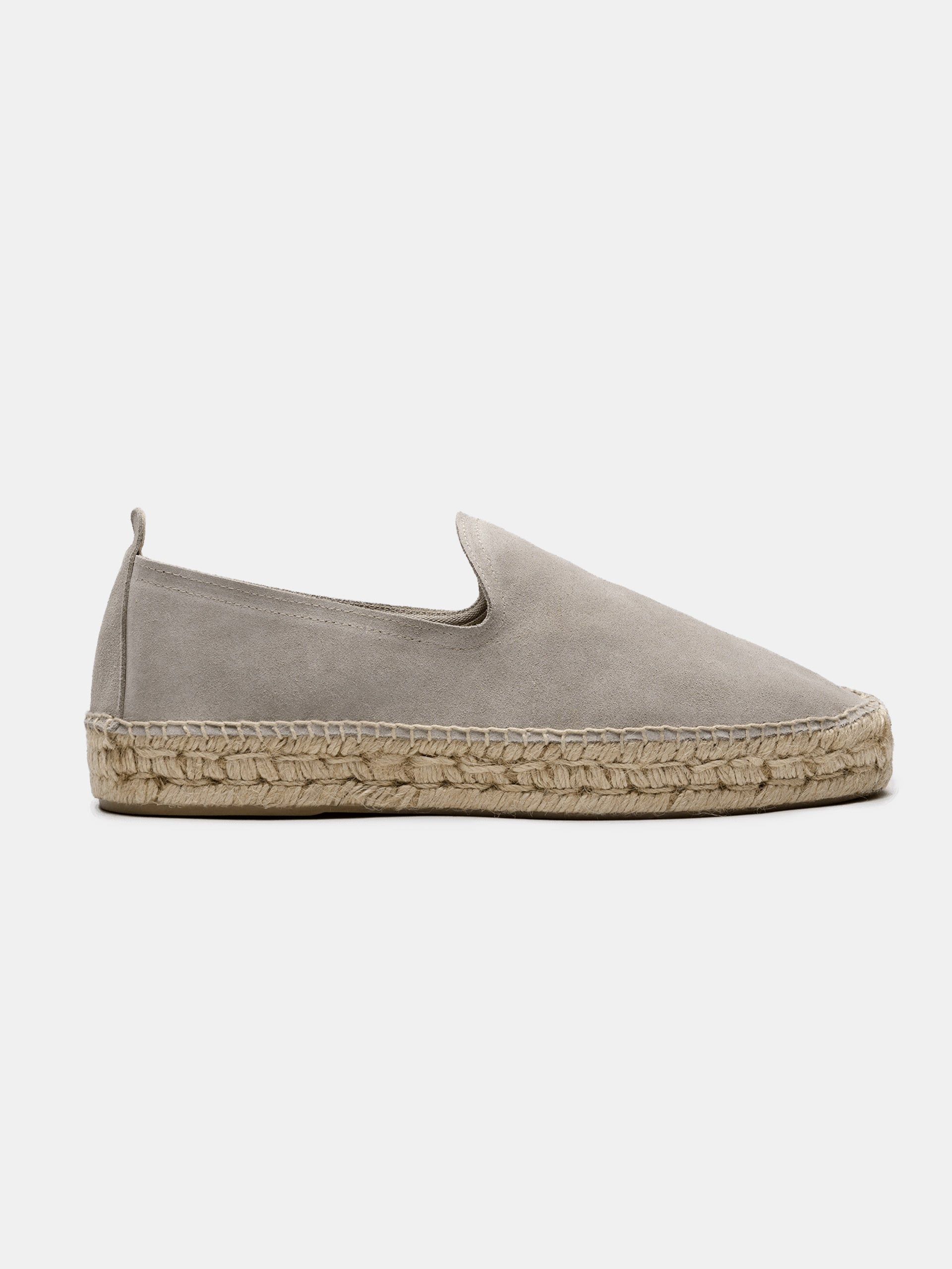 The Espadrille - Light Grey Suede