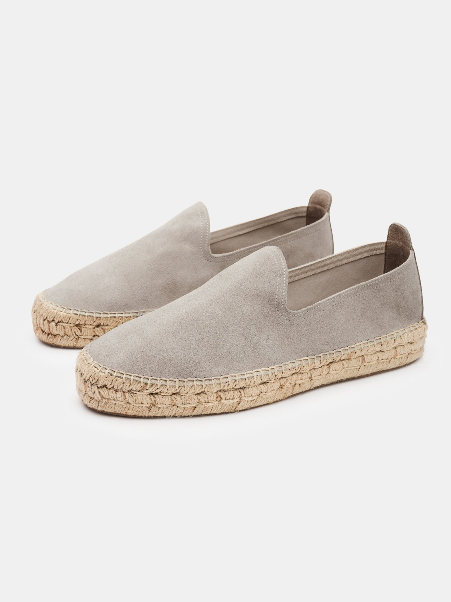 The Espadrille - Light Grey Suede