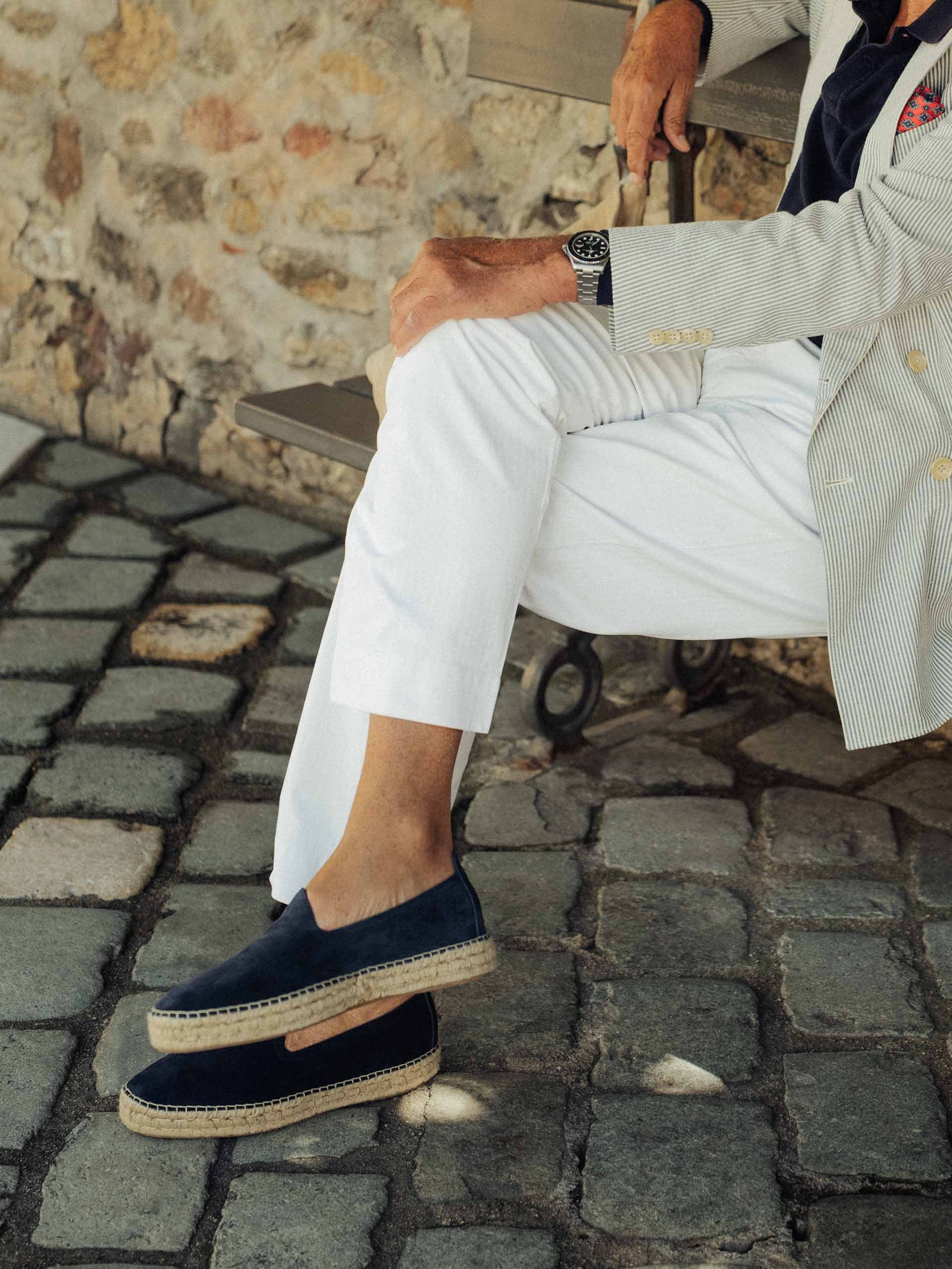 The Espadrille - Navy Suede