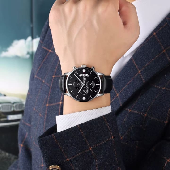 Nibosi Classic Men's Watch - Leather Strap