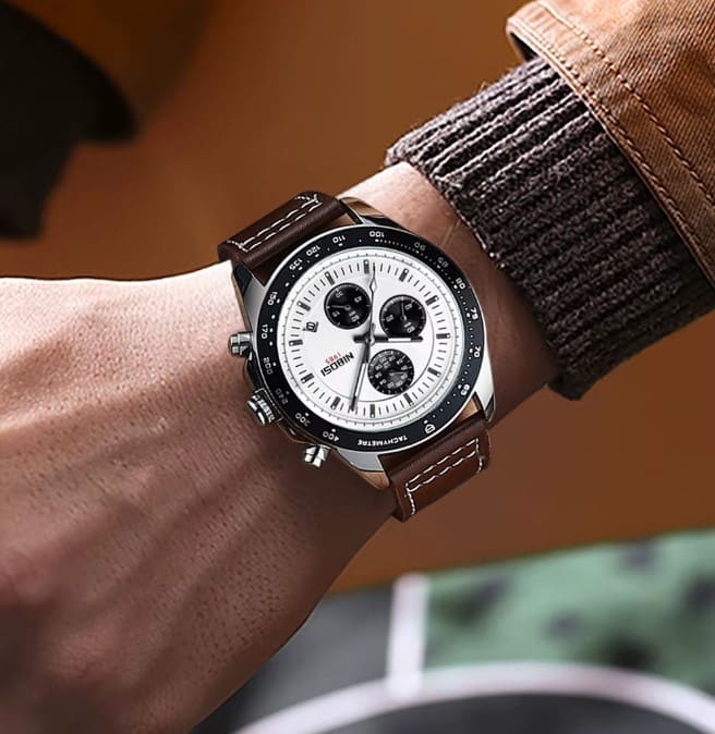 Nibosi Nimbus Men's Watch - Leather Strap
