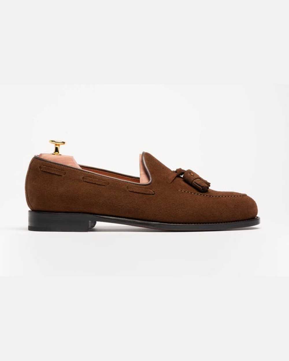 The Tassel Loafer - Medium Brown Suede