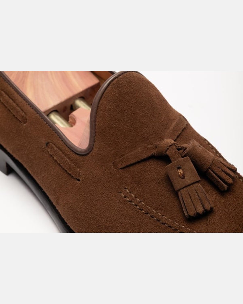 The Tassel Loafer - Medium Brown Suede