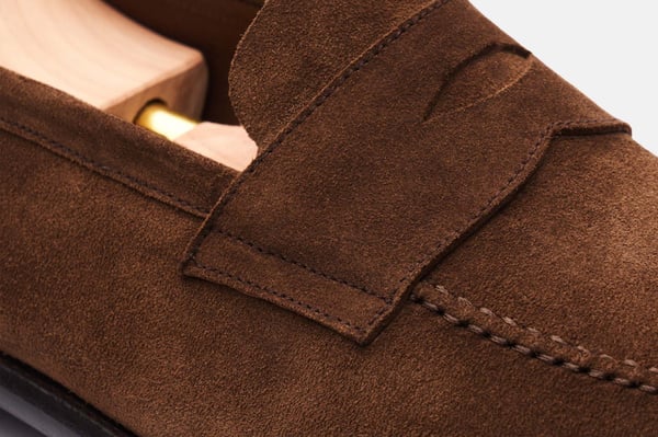 The Penny Loafer - Medium Brown Suede - Unlined