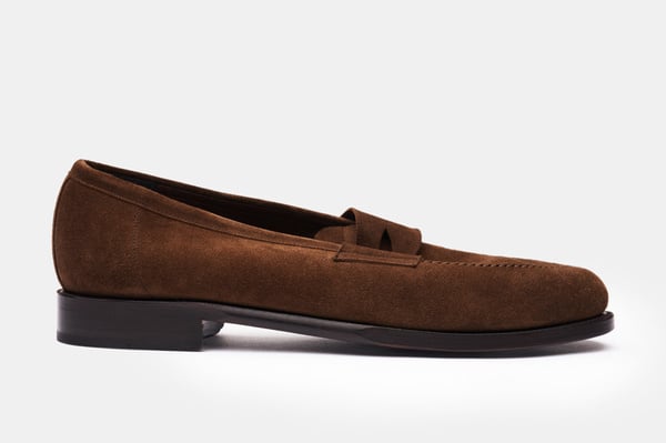 The Penny Loafer - Medium Brown Suede - Unlined