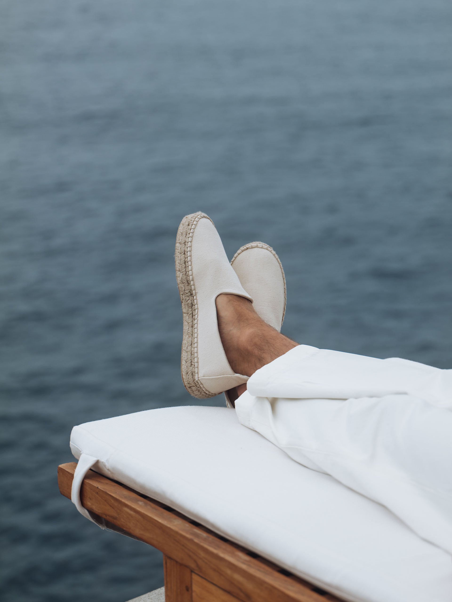 The Espadrille - Ivory Canvas