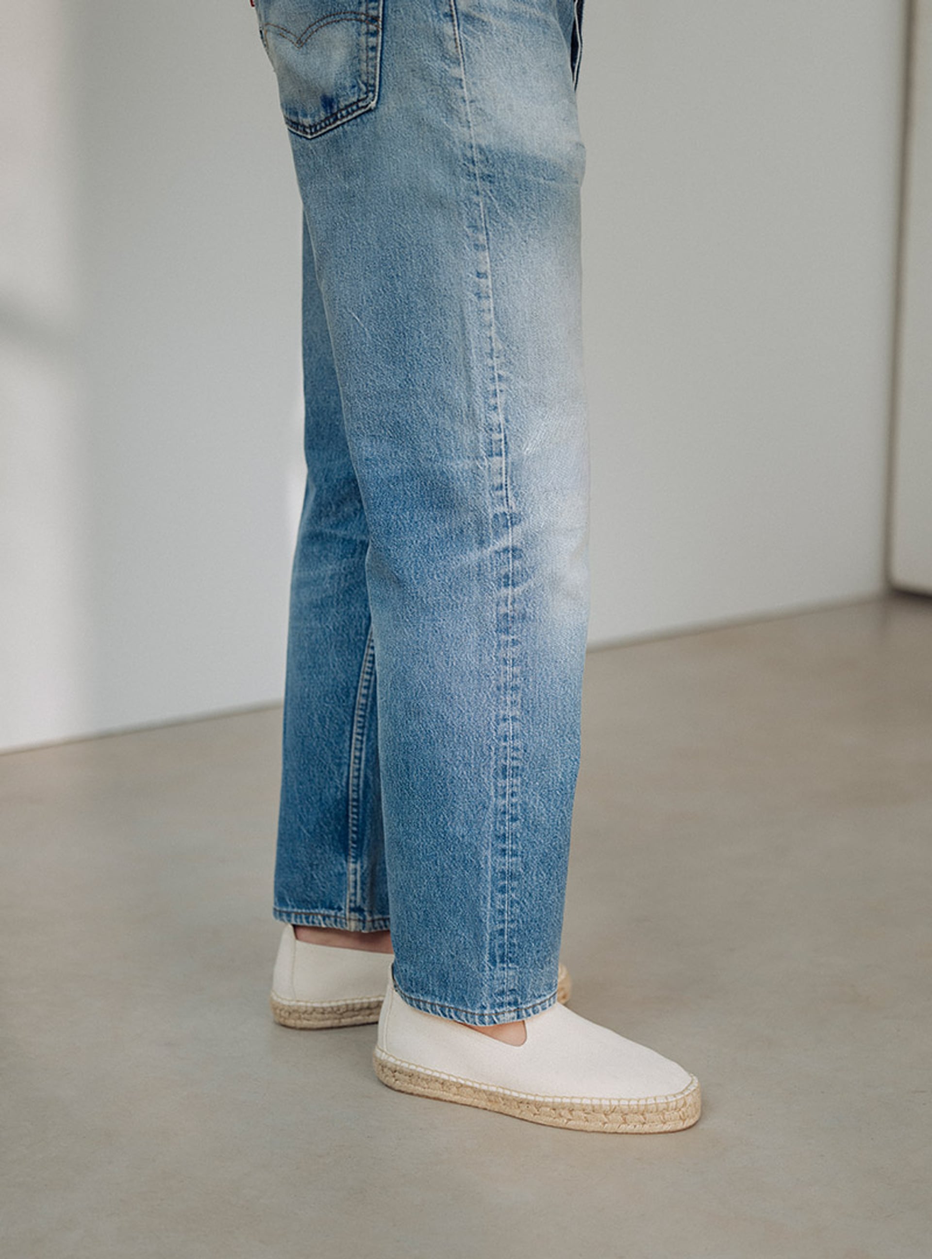 The Espadrille - Ivory Canvas