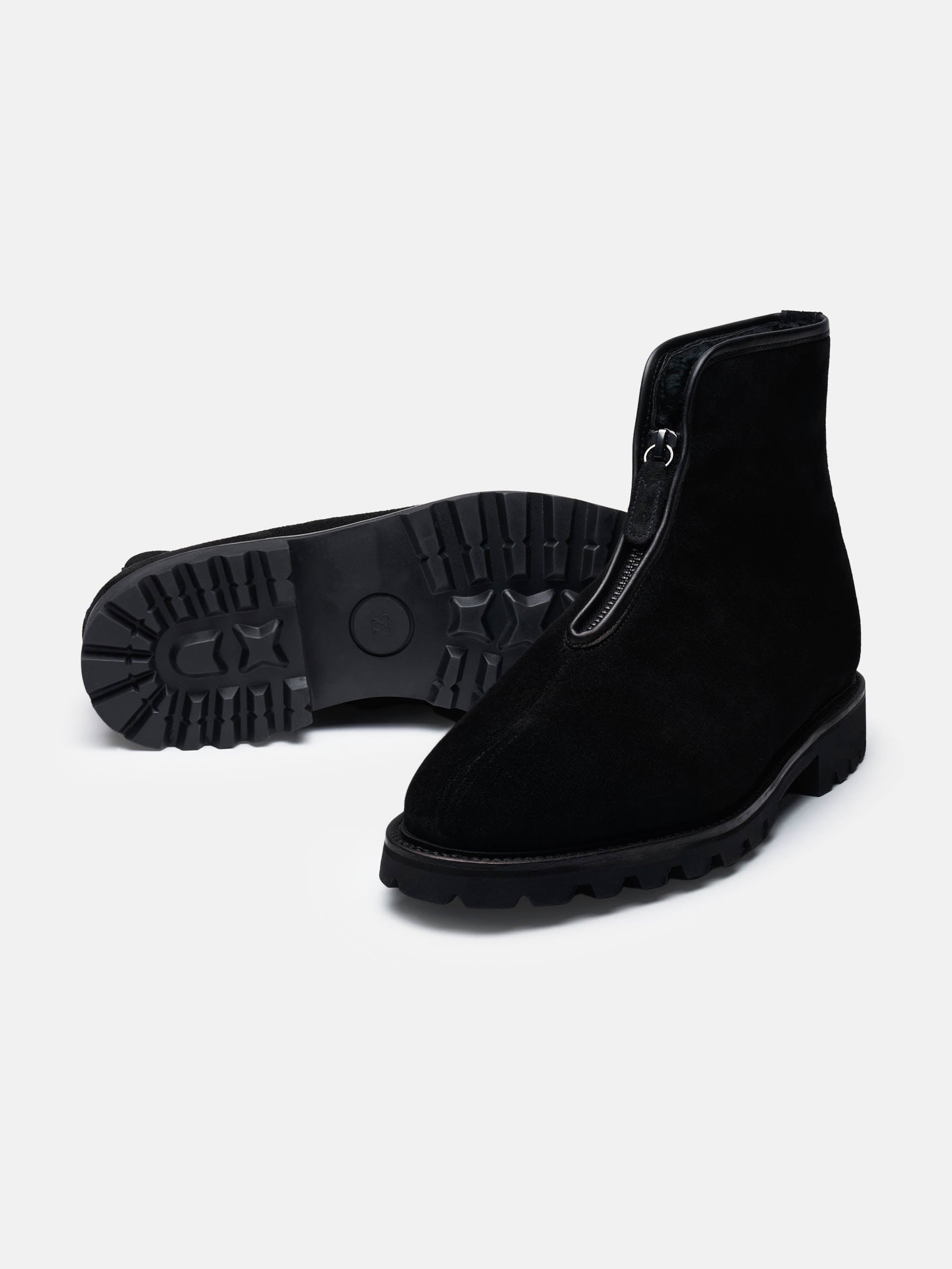 The Alpine Boot - Black Suede