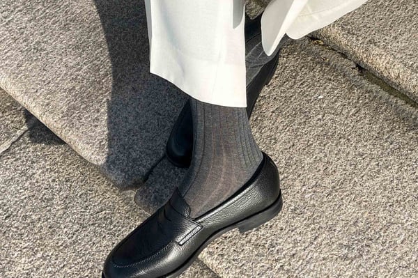 The Penny Loafer - Black Grain