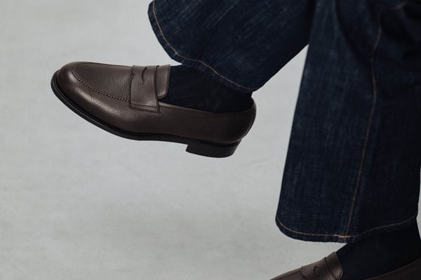 The Penny Loafer - Brown Grain