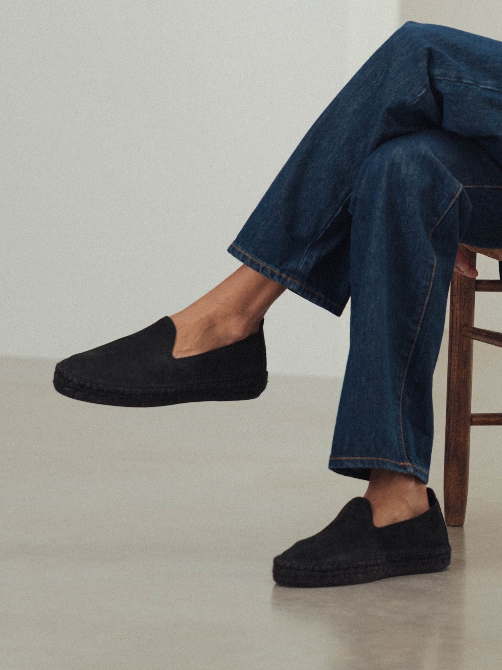 The Espadrille - All Black Suede