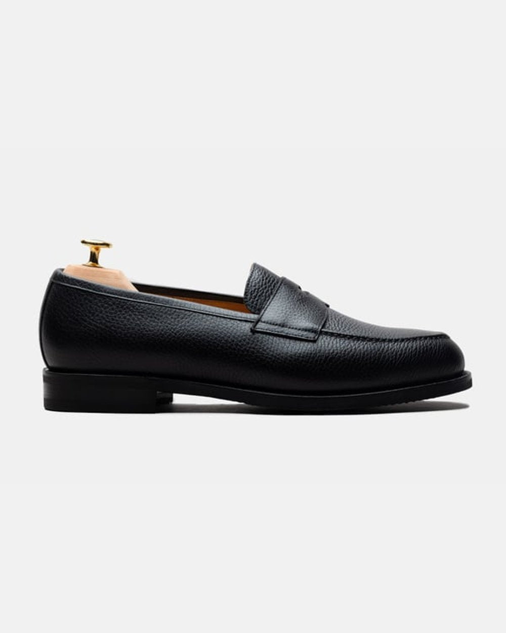 The Penny Loafer - Black Grain