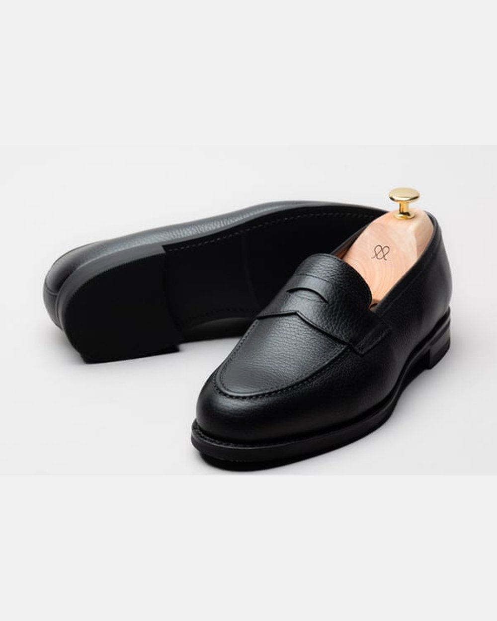 The Penny Loafer - Black Grain