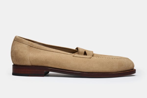 The Penny Loafer - Sand Suede - Unlined