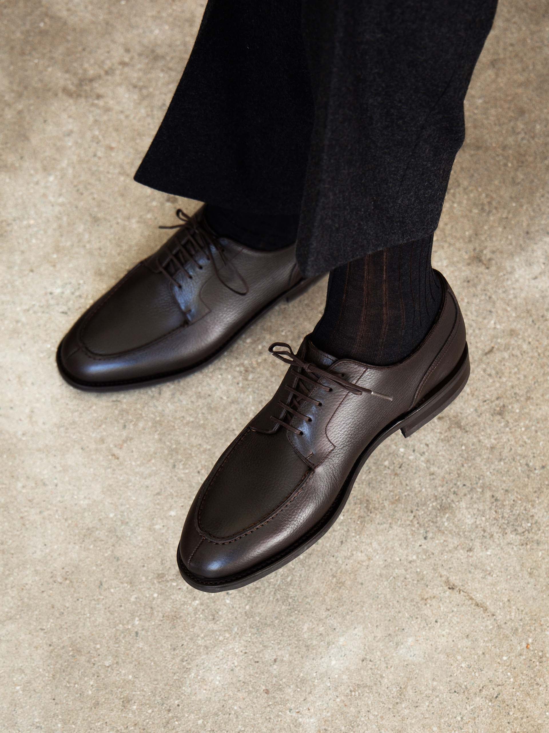 The Split Toe Derby - Brown Grain