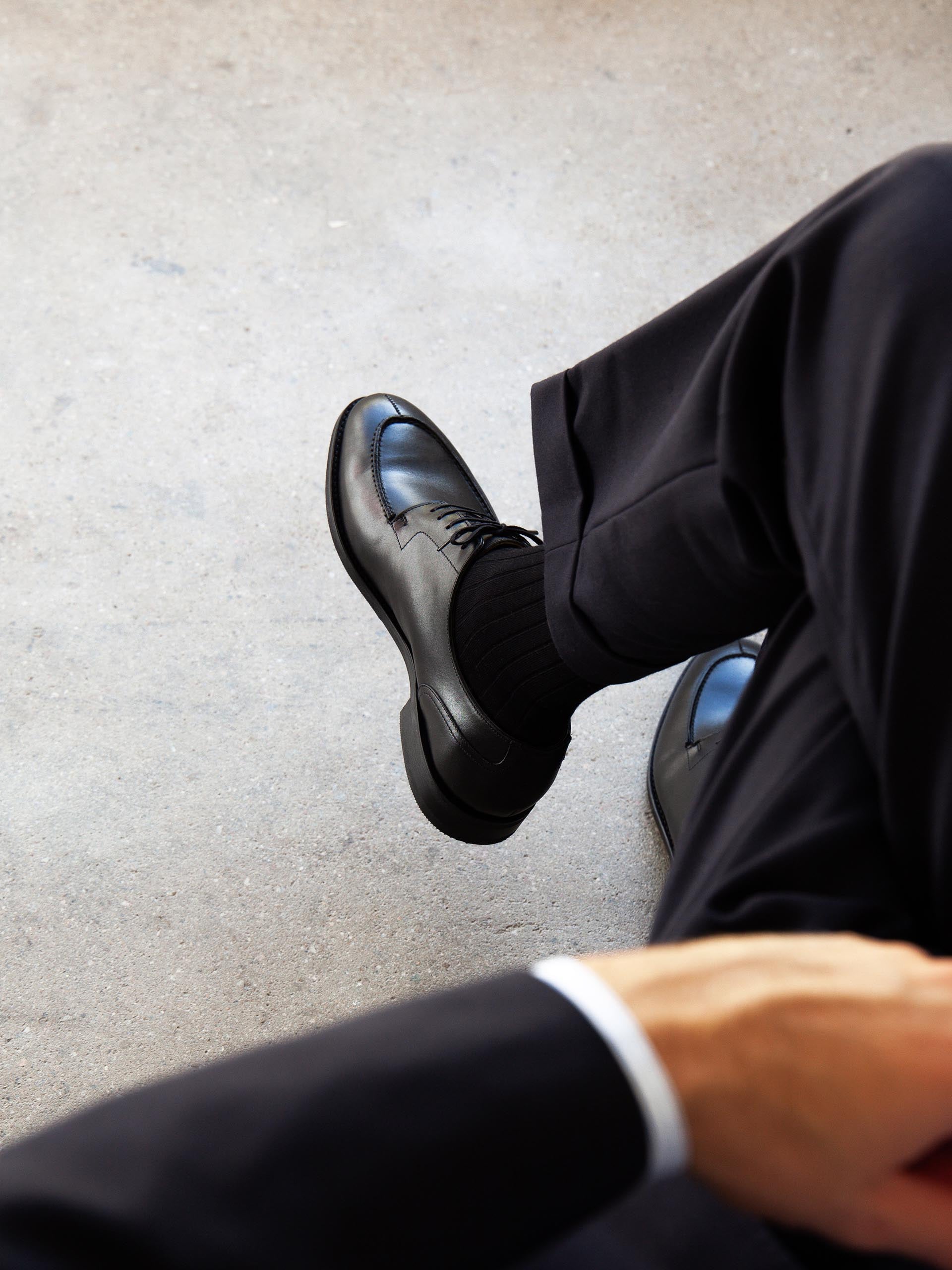 The Split Toe Derby - Black Calf