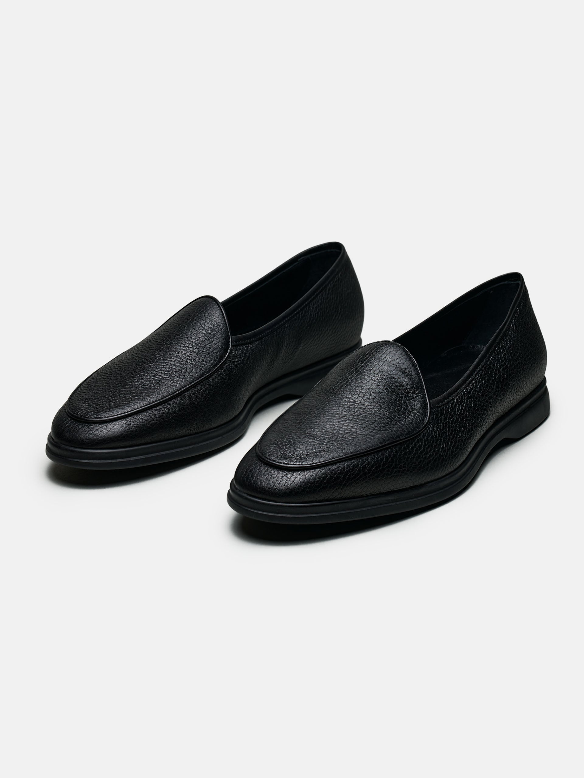 The Belgian Loafer - Black Deerskin