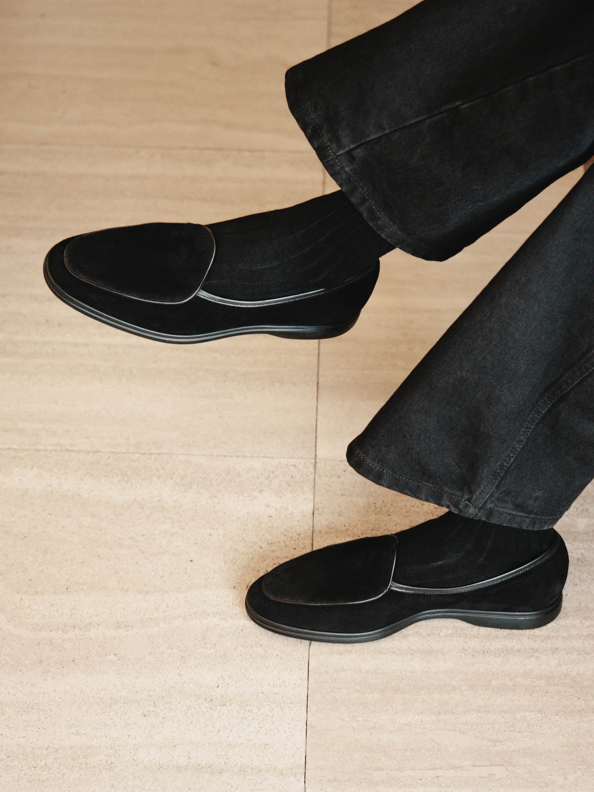 The Belgian Loafer - Black Suede
