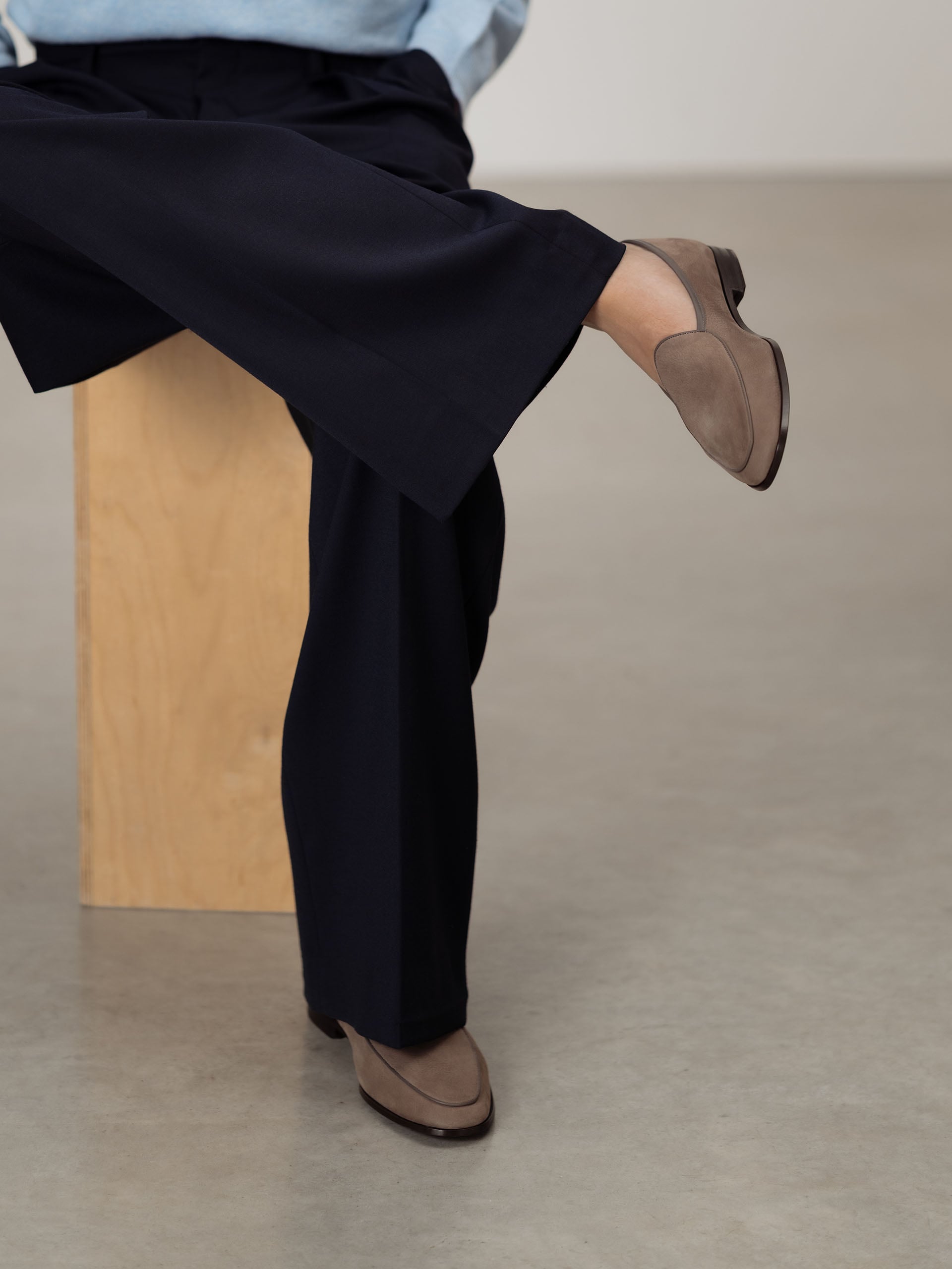 The Belgian Loafer - Taupe Nubuck - Unlined