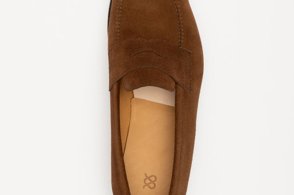 The Penny Loafer - Medium Brown Suede