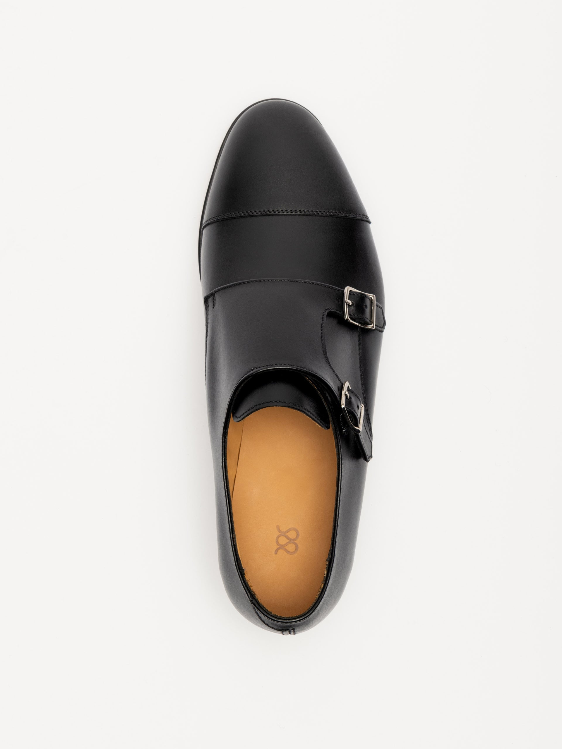 The Double Monkstrap - Black Calf