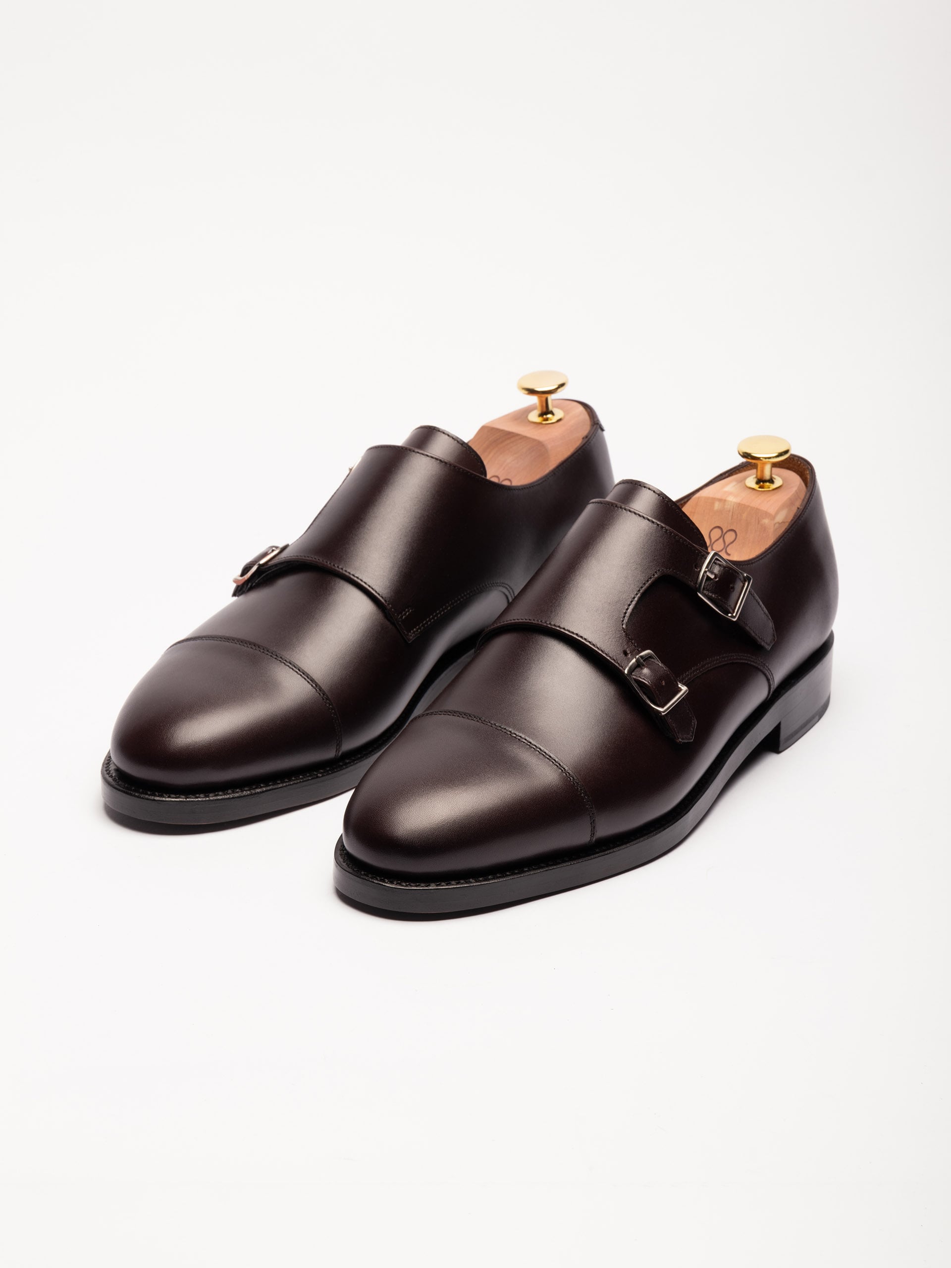 The Double Monkstrap - Burgundy Calf