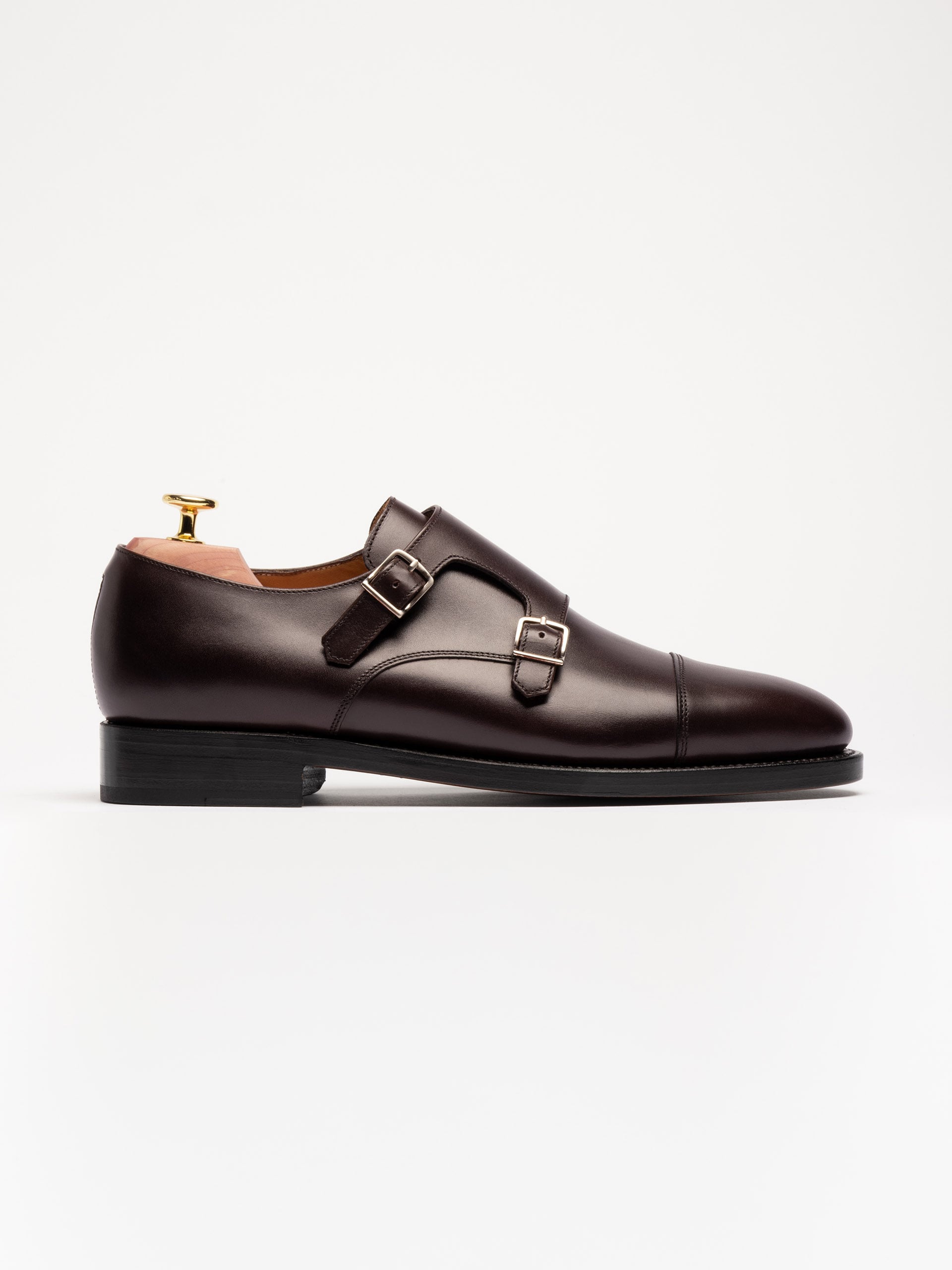 The Double Monkstrap - Burgundy Calf