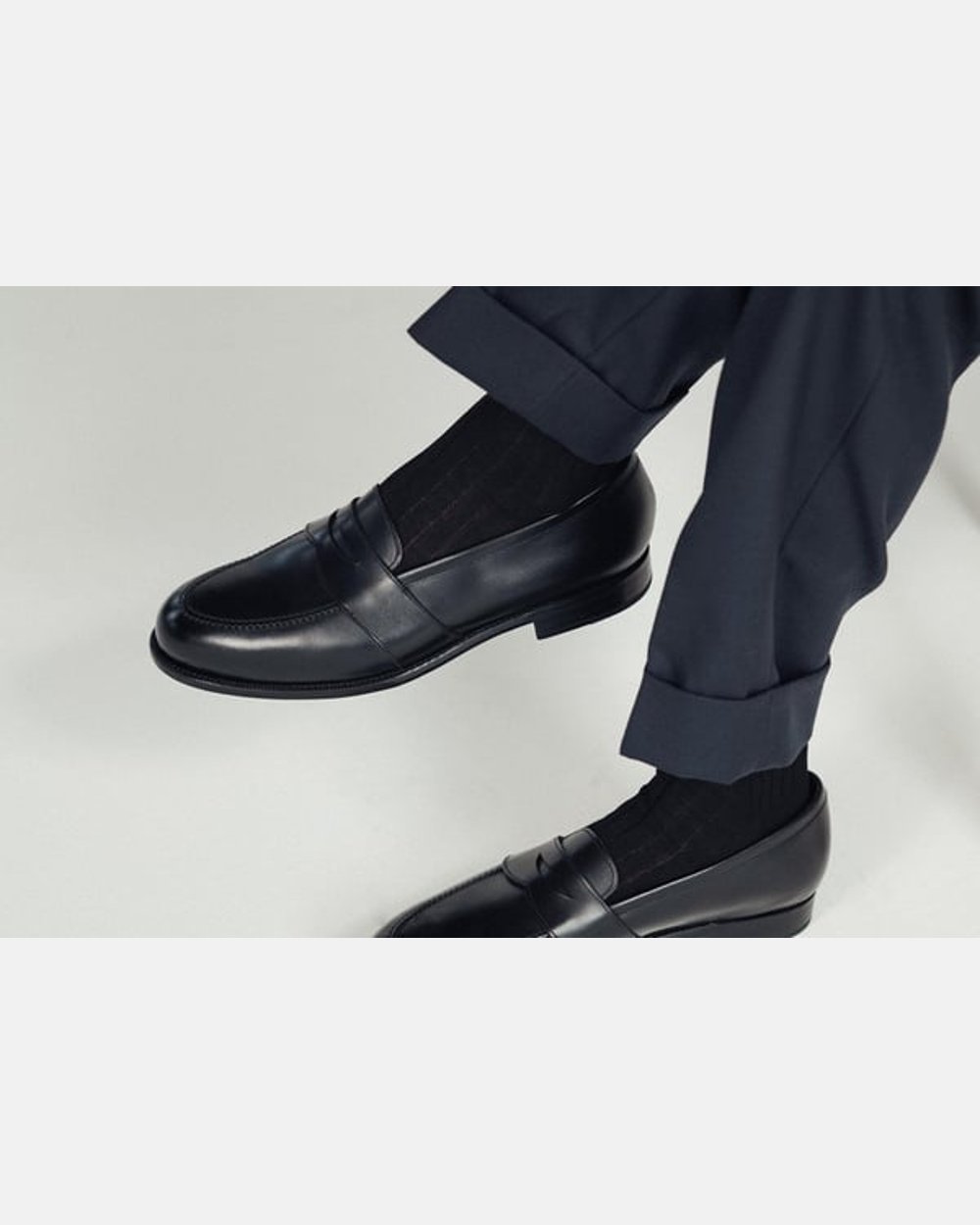 The Full Strap Loafer - Black Calf