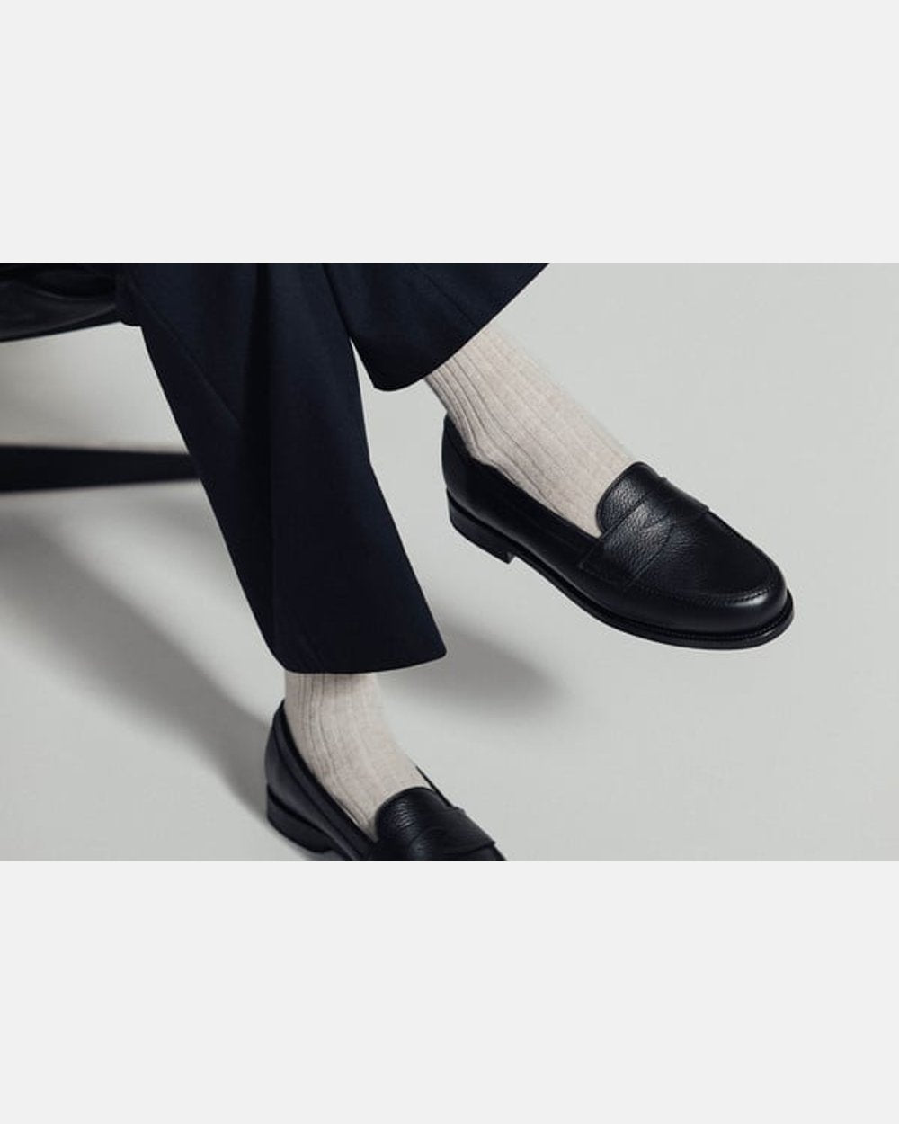 The Ivy Loafer - Black Grain