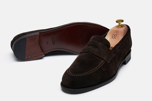 The Penny Loafer - Brown Suede - Unlined