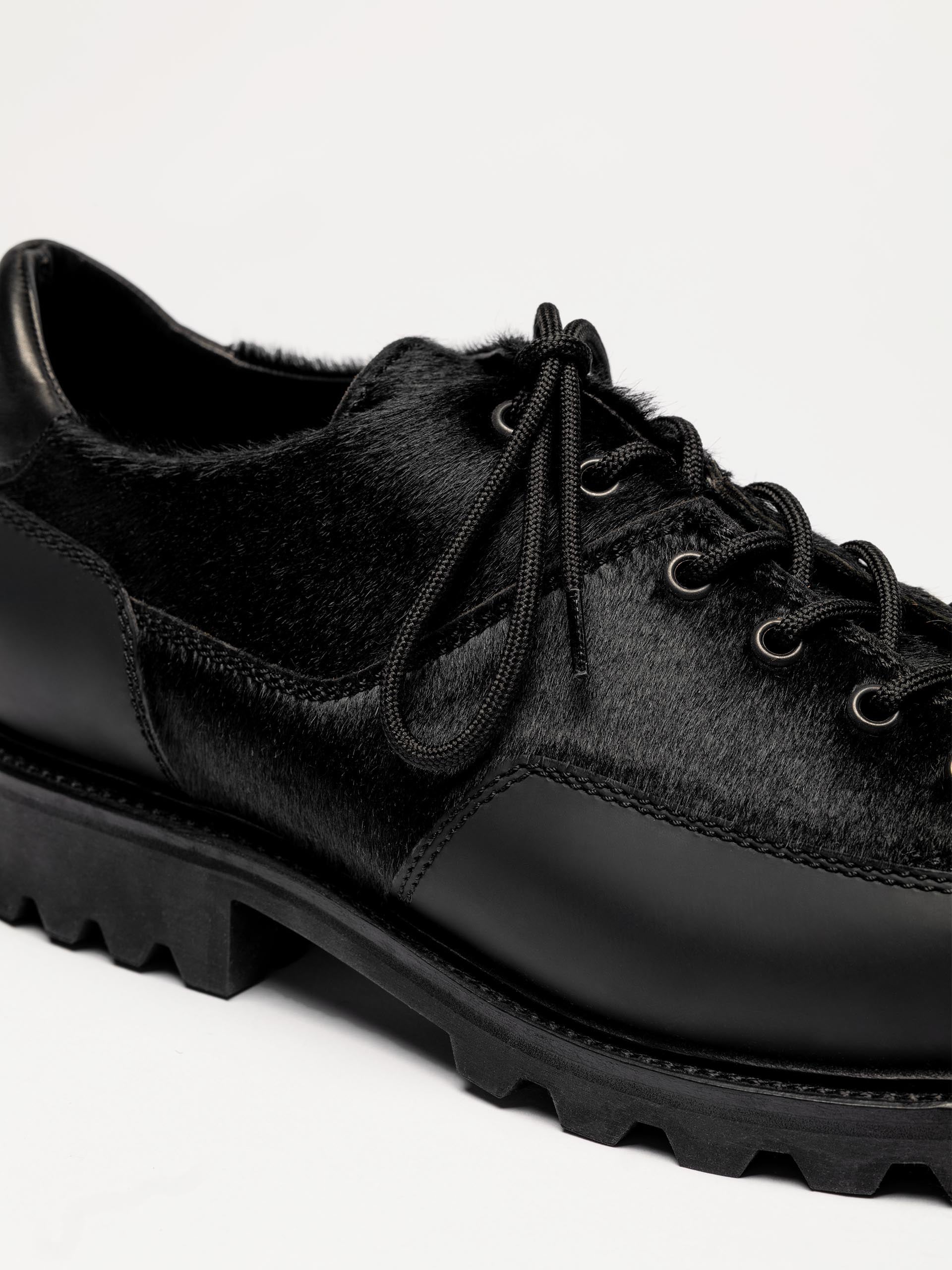 The Hybrid Hiker Sneaker - Black Pony Hair