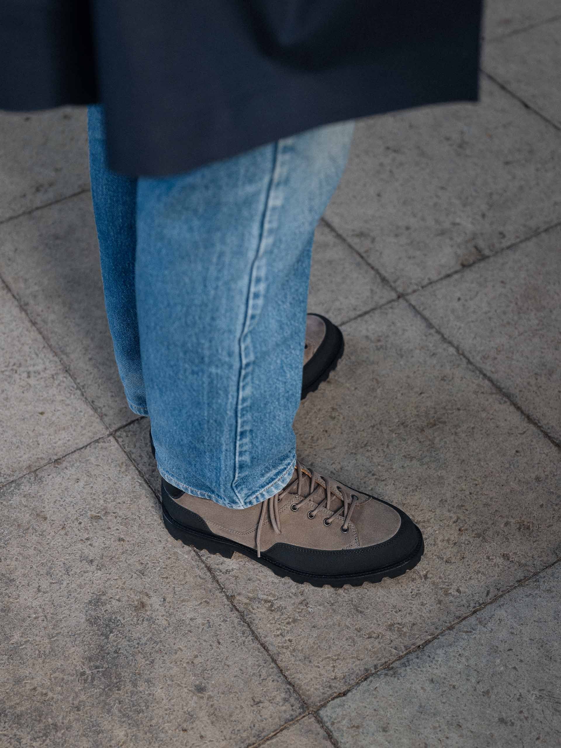The Hybrid Hiker Sneaker - Taupe Suede