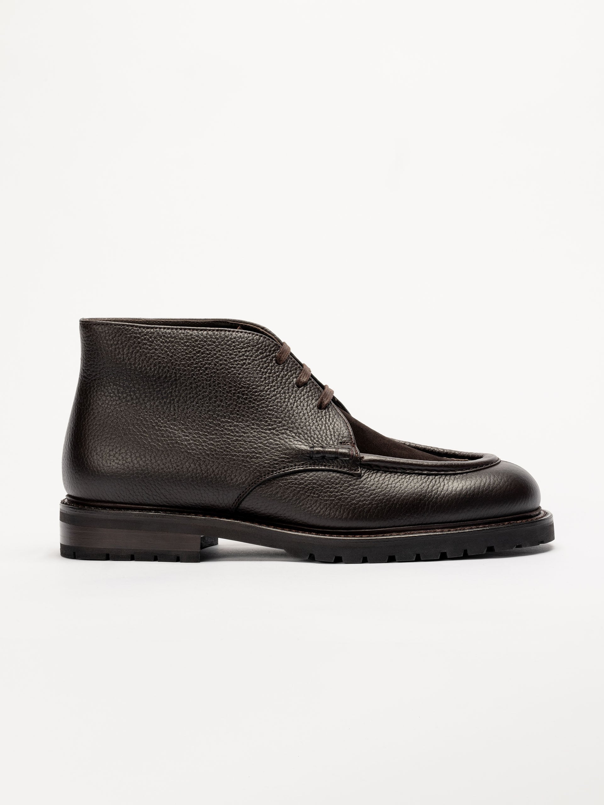 The Moc Toe Chukka - Brown Grain & Brown Suede