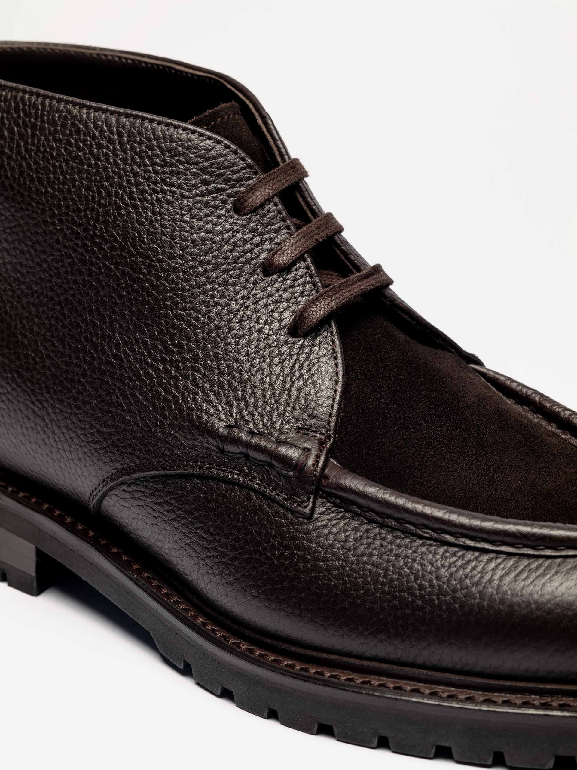 The Moc Toe Chukka - Brown Grain & Brown Suede
