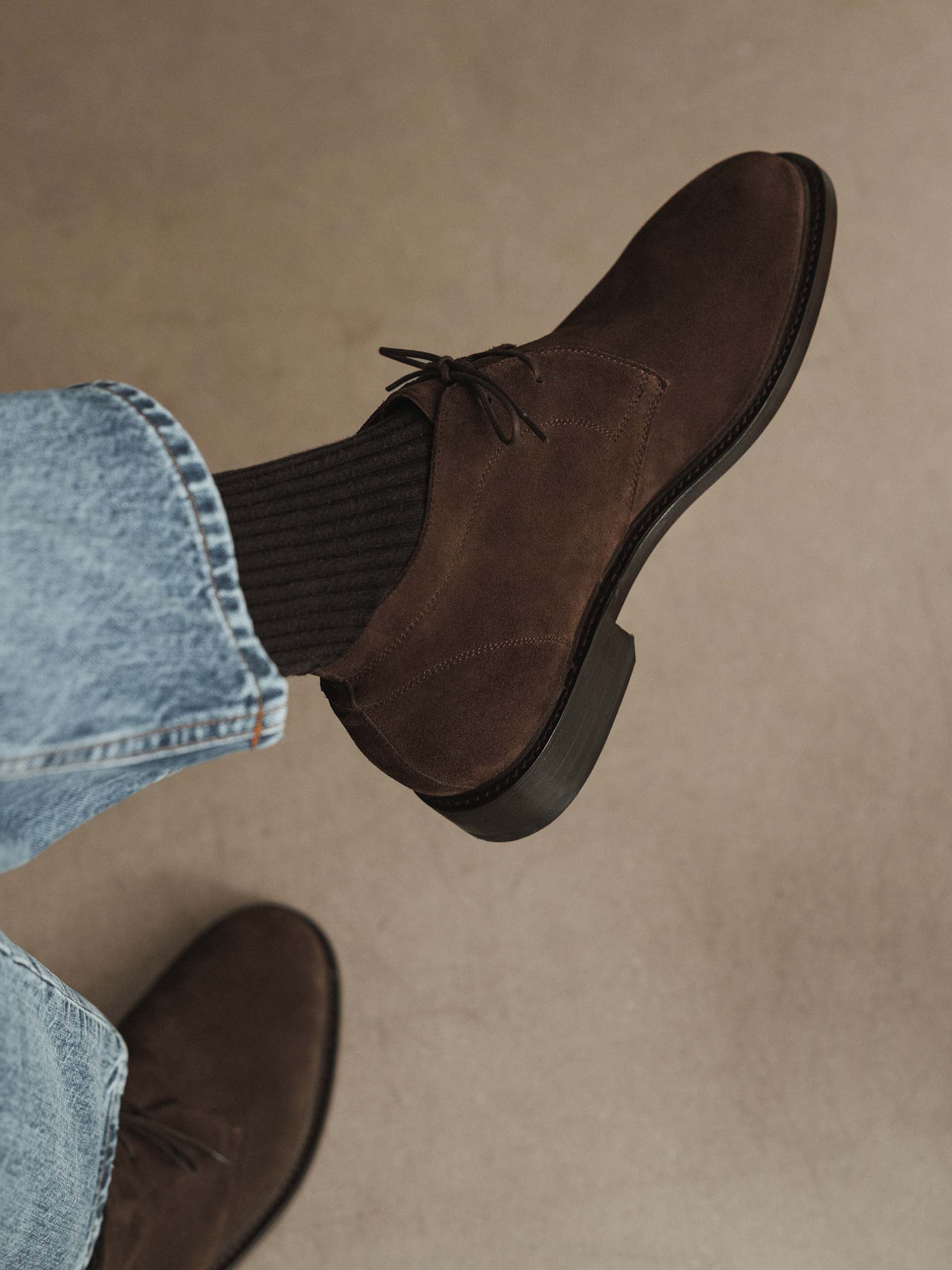 The Unlined Chukka Boot - Brown Suede - Unlined