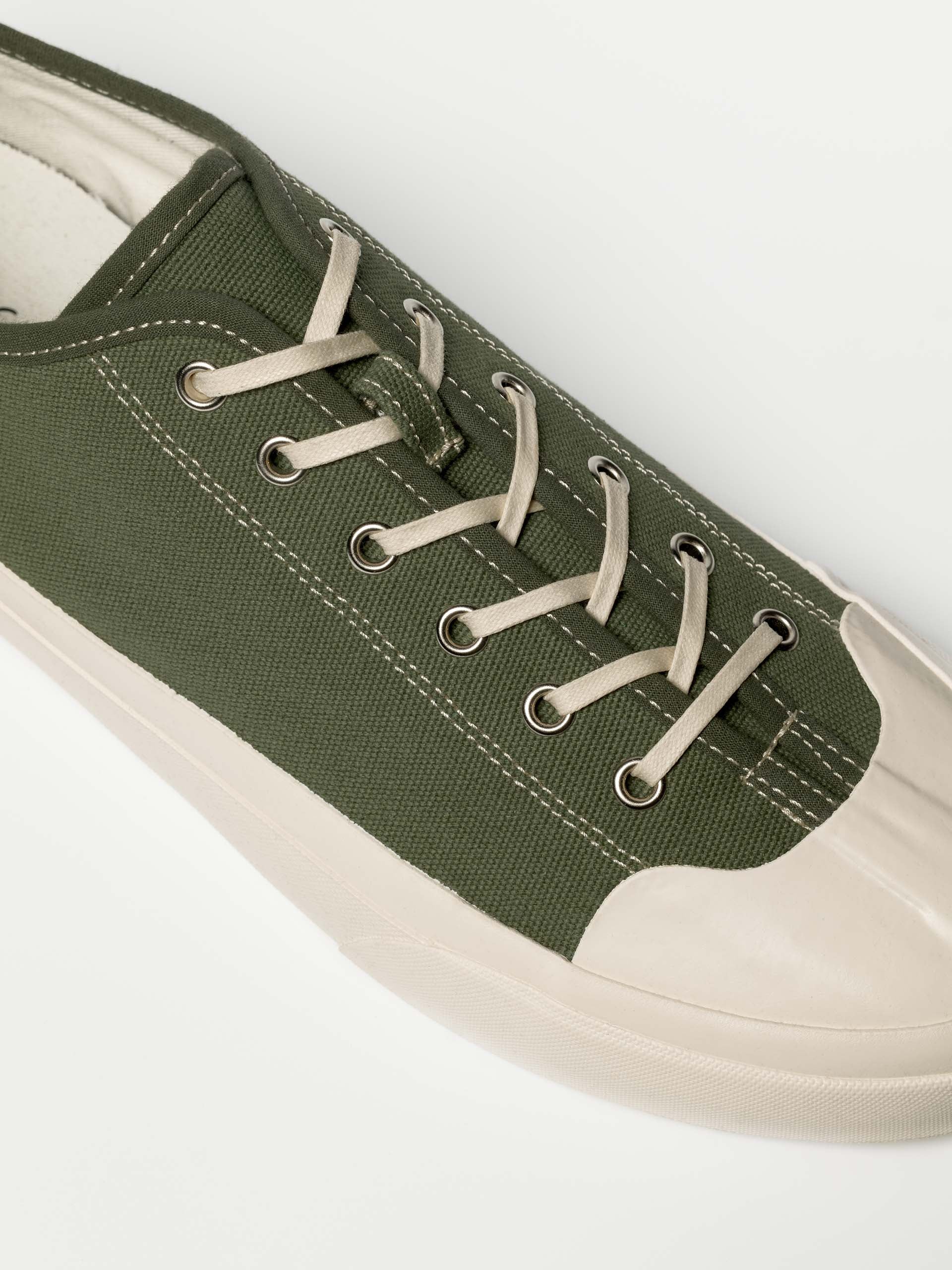 The Plimsoll Sneaker - Olive Drab Canvas