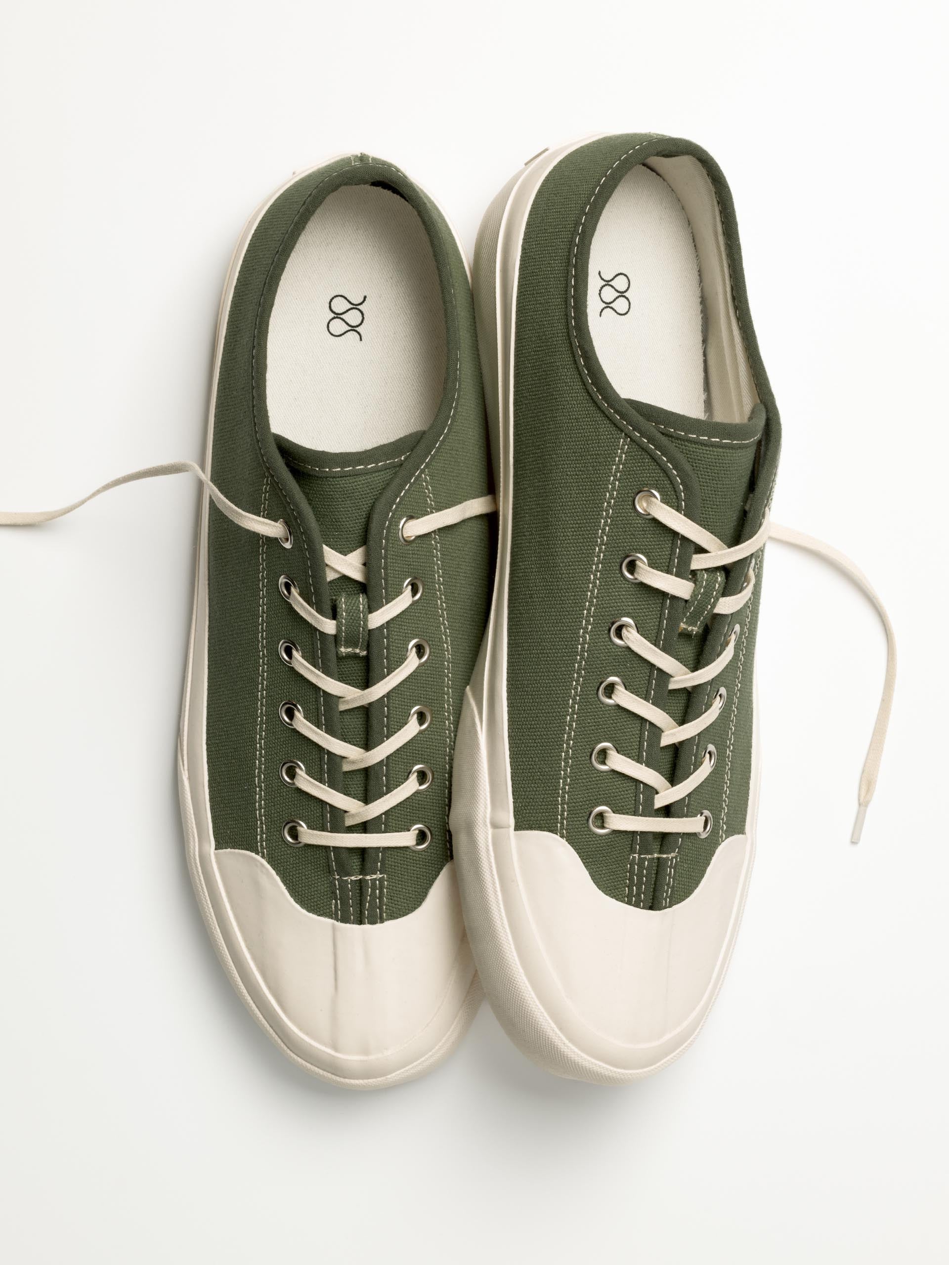 The Plimsoll Sneaker - Olive Drab Canvas