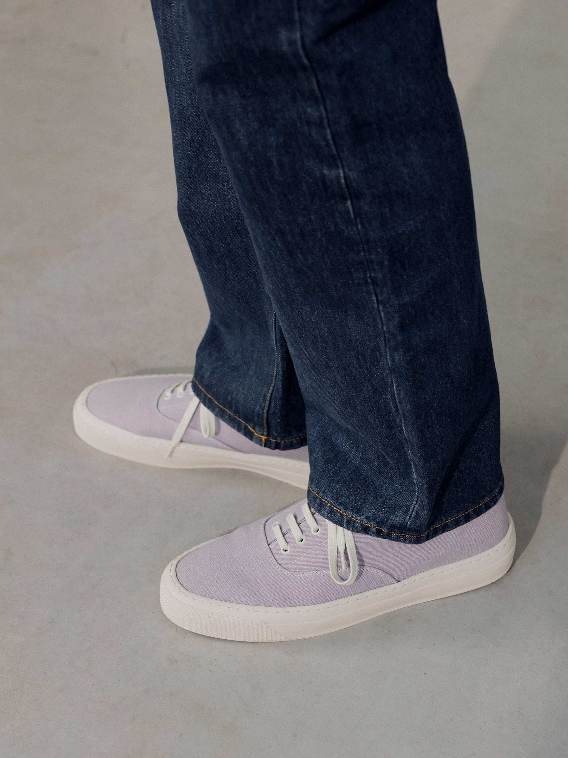 The Deck Shoe - Lavender Canvas