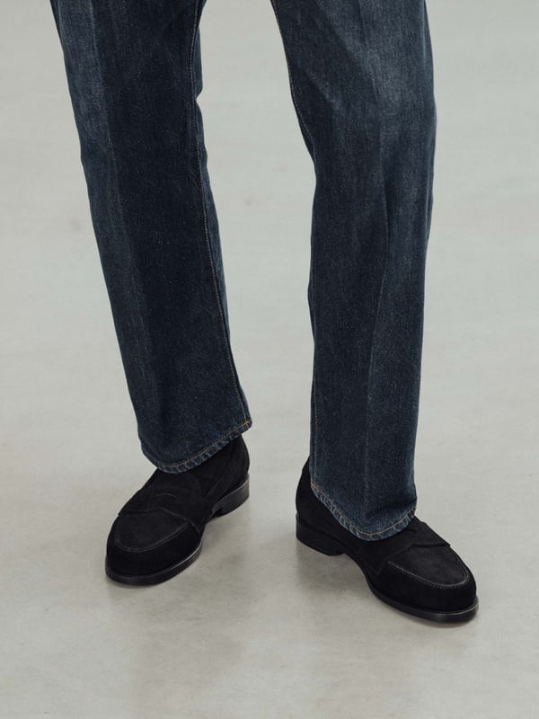 The Ivy Loafer - Black Suede
