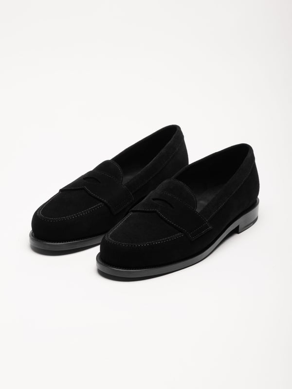 The Ivy Loafer - Black Suede