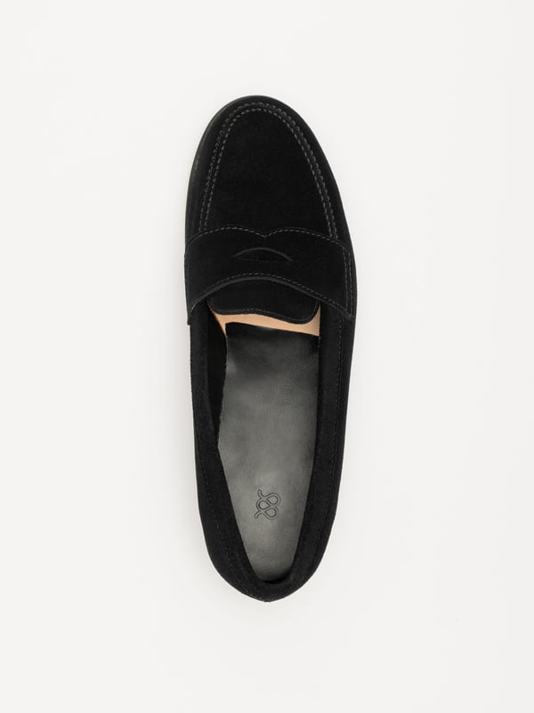 The Ivy Loafer - Black Suede